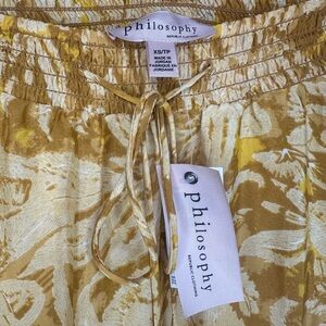 Philosophy Marbled Yellow Skirt NWT